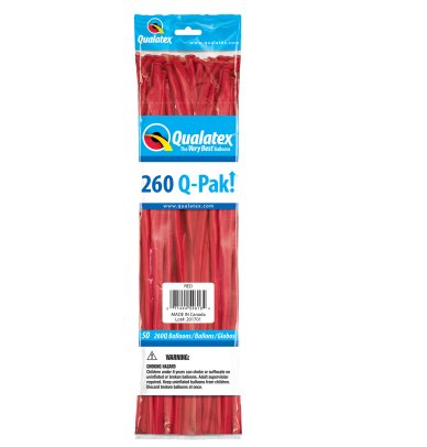 Modellierballons 260Q, rot - 50 Stck