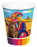 Indianer 8  x Pappbecher