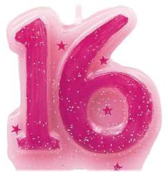 Sweet 16 Kerze,rot