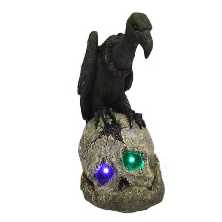 Geier auf Totenkopf  mit Licht