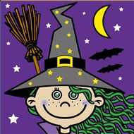 Halloween - Servietten Hexe