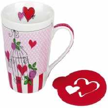 Kleine Liebelei Tasse mit Schablone