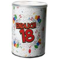 Geschenk Dose mit Zahl 18