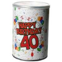 Geschenk Dose mit Zahl 40