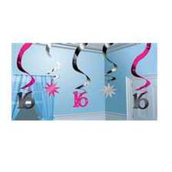 Sweet 16 Swirl Girlanden