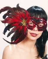 Feder-Maske, rot