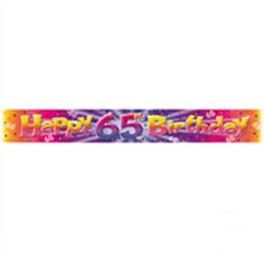 Happy 65 Birthday Banner
