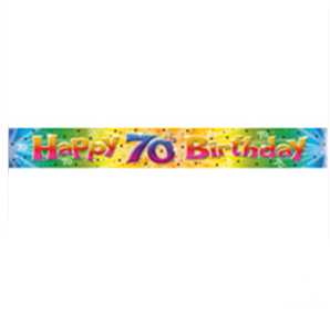 Happy 70 Birthday Banner