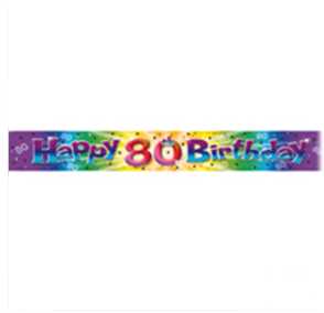 Happy 80 Birthday Banner