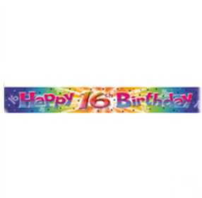 Happy 16 Birthday Banner