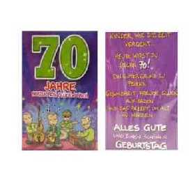 Geburtstagskarte - 70 Jahre