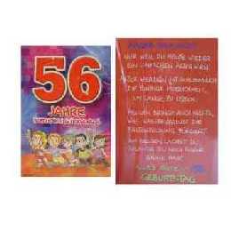 Geburtstagskarte - 56 Jahre