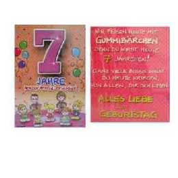 Geburtstagskarte - 7 Jahre