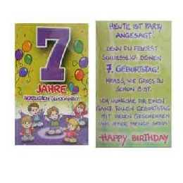 Geburtstagskarte - 7 Jahre