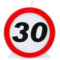 30.Geburtstag - Verkehrsschild Kerze