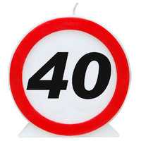 40.Geburtstag - Verkehrsschild Kerze