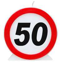 50.Geburtstag - Verkehrsschild Kerze