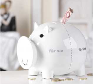 Spardose Sparschwein f�r SIE/IHN