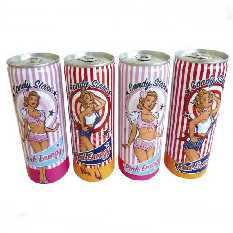 Energy-Drink mit Pin up Girl