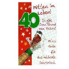 40.Geburtstag - Klappkarte