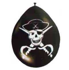 Luftballons 6x Totenkopf