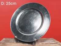 Dekoteller 25 cm silbermetallic