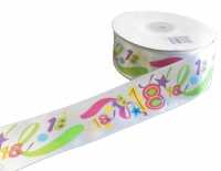 Geschenkband Zahl 18