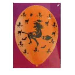 Latexballons Hexe, orange