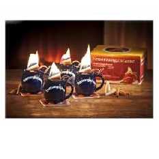 Feuerzangentassen-Set, blau