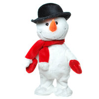 Schneemann tanzt, mit Musik
