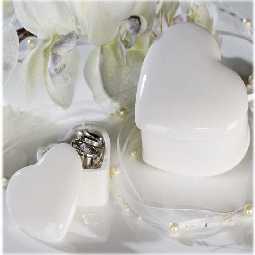 Herzdose / Ringdose, wei�