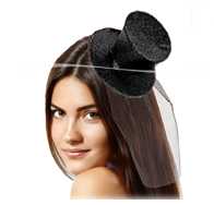 Glitter Glamour Hut, schwarz