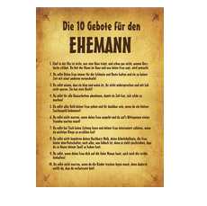 Urkunden-Poster Gebote Ehemann