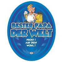 Bierflaschen Etikett Bester Papa der Welt