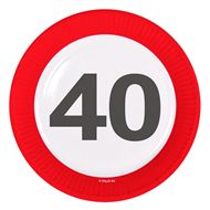 Servietten Verkehrsschild 40