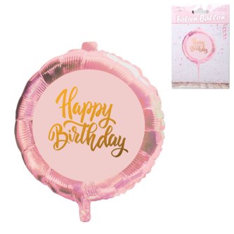 Folien-Ballon Happy Birthday, rosegold