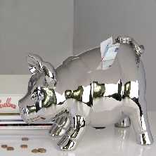 Sparschwein XXL silber