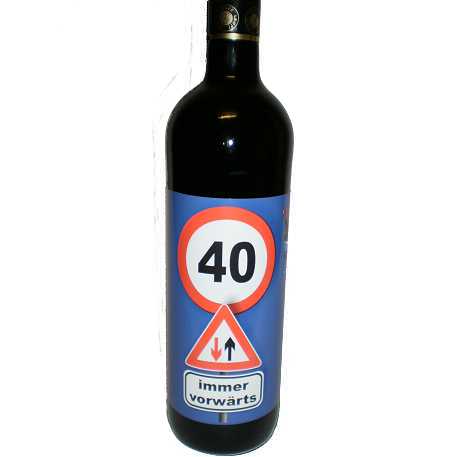 40. Geburtstag - Wein