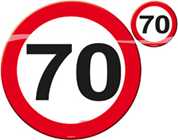 Platzmatten Verkehrsschild 70