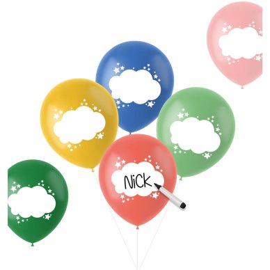 Beschriftbare Luftballons 80. Geburtstag