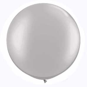 80 cm - Riesenballon - Metallic - Silber
