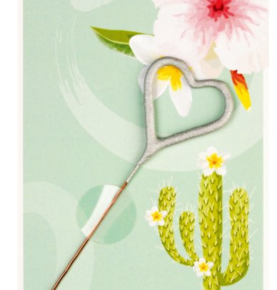 Kaktus Herz  Mini Wondercard