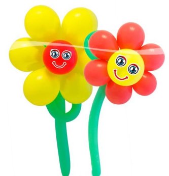 Folienballon Blumenstrau als Deko Set