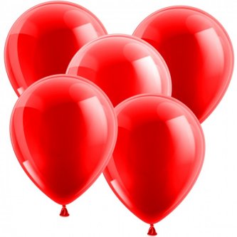 100 Luftballons 30 cm - Metallic - Rot