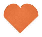 Servietten in Herzform, orange