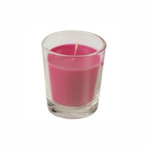 Glas mit Wachsfllung  56 mm, pink