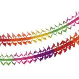 Girlande, Papier oval 4 m Rainbow