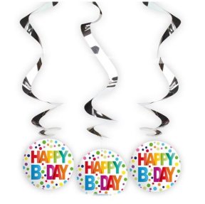 Hnge-Deko Spirale Happy Birthday