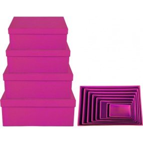 Box Geschenkschachtel,7er Set, pink,rechteckig