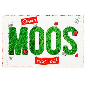 Ohne Moos - Geldkuvert Karte